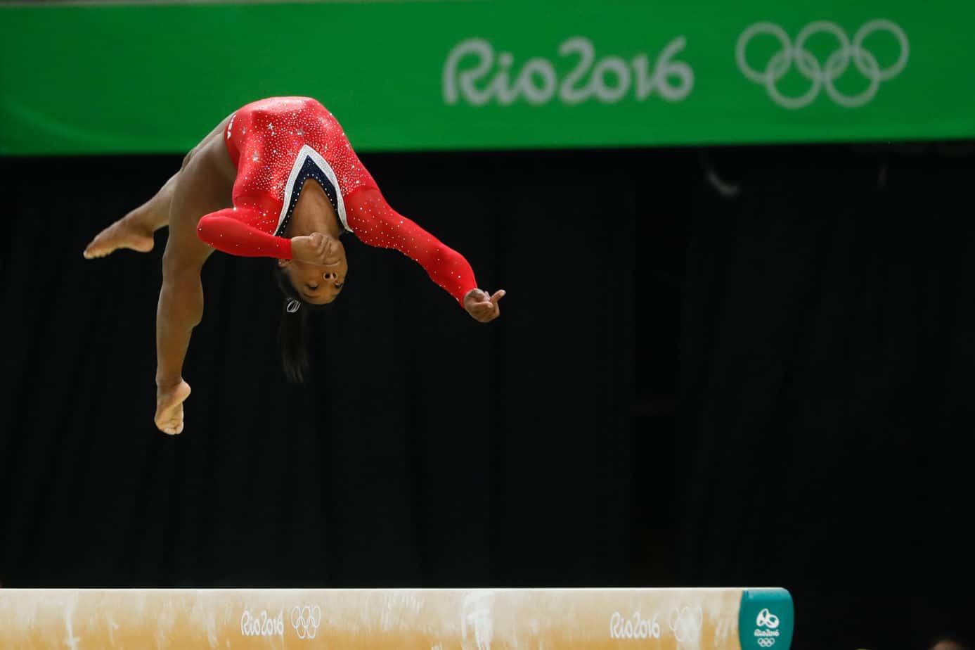 Simone Biles na prova final da trave nos Jogos Olímpicos Rio 2016 scaled